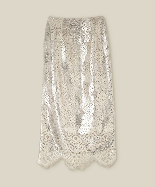 【Masaco Teranishi（マサコテラニシ）】FOIL LACE SK
