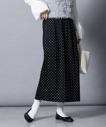 nissen | 裏起毛総柄ナロースカート(スカート)
