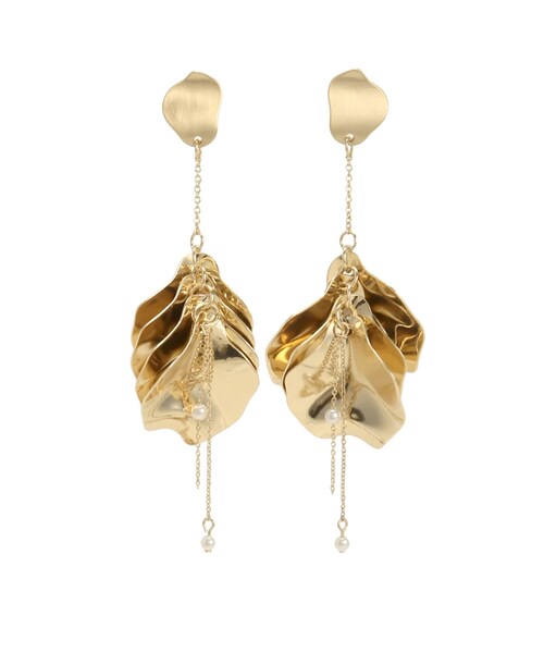 MERCURYDUO（マーキュリーデュオ）の「ペタルドロップピアス（ピアス（両耳用）・レディース・レッド/ゴールド・F）」の3枚目の写真