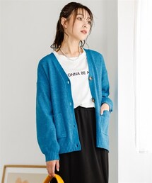 nissen | 大きいサイズゆるシルエットカノコ編カーディガン(カーディガン/ボレロ)