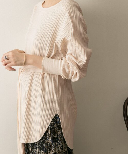 URBAN RESEARCH（アーバンリサーチ）の「パターンメッシュチュニック（チュニック・レディース・PINK/IVORY/BROWN/INKBLACK・FREE）」の6枚目の写真