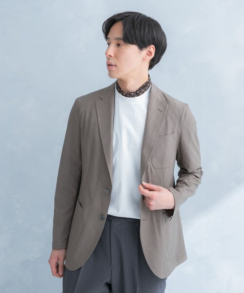 URBAN RESEARCH DOORS（アーバンリサーチドアーズ）の「LIFE STYLE TAILOR　ライトメッシュイージージャケット（テーラードジャケット・メンズ・BEIGE/NAVY・S/M/L/XL）」の22枚目の写真