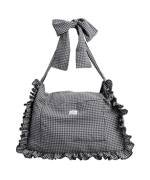 merry jenny（メリージェニー）の「フリルギンガムショルダーバッグ（ショルダーバッグ・レディース・ブラック/ラベンダー/ミックス・F）」の9枚目の写真