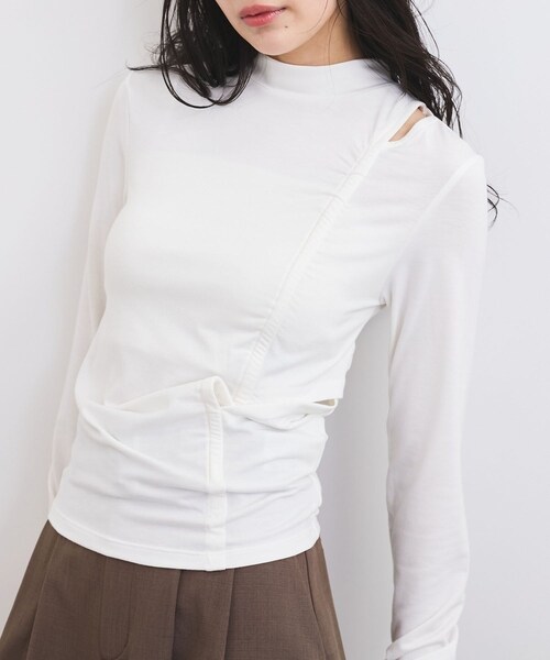 VIS（ビス）の「プチハイネックカットアウトプルオーバー（Tシャツ/カットソー・レディース・グレー・F）」の19枚目の写真