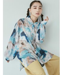 MURUA | ニュアンスプリントオーバーシャツ【WEB限定】(シャツ/ブラウス)