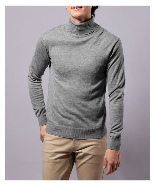 nissen（ニッセン）の「ウォッシャブルタートルネックセーター（ニット/セーター・メンズ・黒/インクブルー/杢グレー/ネイビー・M/L/LL/3L/4L/5L/6L/7L/8L/10L）」の21枚目の写真
