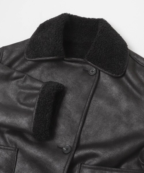 URBAN RESEARCH Sonny Label（アーバンリサーチサニーレーベル）の「リバーシブルフェイクムートンボアコート（ムートンコート・レディース・ブラック/ブラウン・Free）」の13枚目の写真