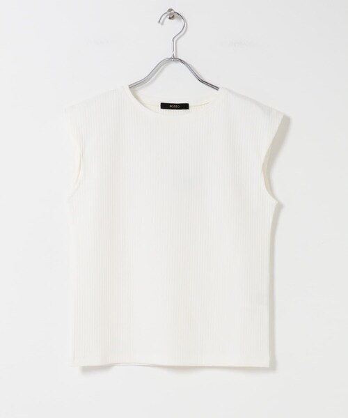 URBAN RESEARCH ROSSO（アーバンリサーチロッソ）の「汗染防止 フレンチリブTシャツ（Tシャツ/カットソー・レディース・OFF/CHARCOAL/GREIGE/SAX・Free）」の12枚目の写真