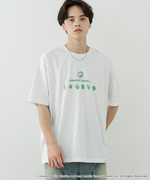 SENSE OF PLACE by URBAN RESEARCH(センスオブプレイスバイアーバンリサーチ)の「『別注』Jurassic World×SENSE OF PLACE T-SHIRTS/B(Tシャツ/カットソー・メンズ・WHITE/CHARCOAL/RED・M/L)」の5枚目の写真