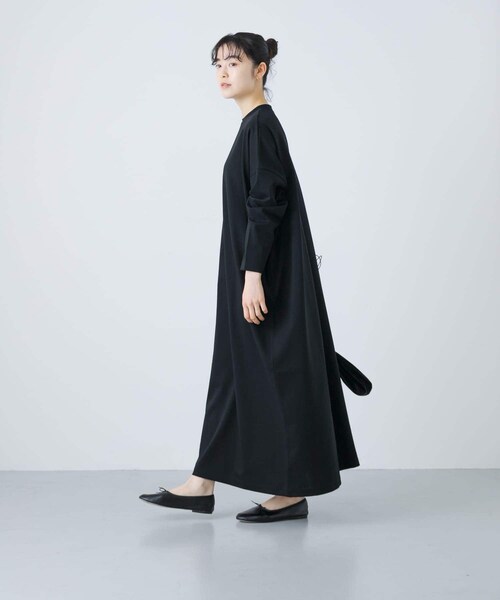 かぐれ（カグレ）の「『2サイズ展開』コットンポンチワイドワンピース（ワンピース・レディース・BLACK/NAVY・0/1）」の21枚目の写真