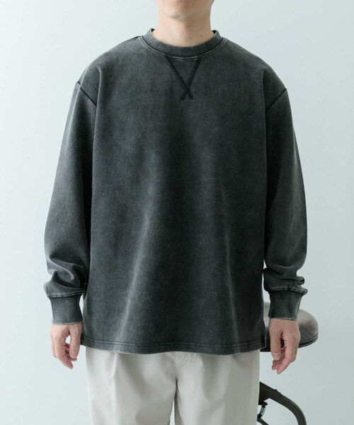 ITEMS URBANRESEARCH(アイテムズ アーバンリサーチ)の「フェードダンボール クルーネックTops(Tシャツ/カットソー・メンズ・BLK/NVY/GRN・M/L)」の11枚目の写真