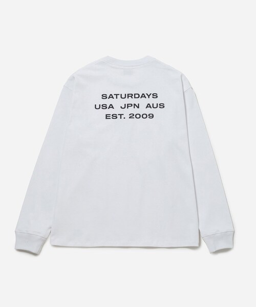 Saturdays NYC（サタデーズ ニューヨークシティ ）の「Max Weight LS Tee（Tシャツ/カットソー・レディース・ブラック/ホワイト/キャメル/ネイビー/スミクロ/キナリ・L/M/S/XL/XS/XXL）」の8枚目の写真