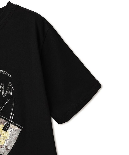 Jayro(ジャイロ)の「ラインストーンヒール&バッグTシャツ(Tシャツ/カットソー・レディース・ブラック系/ホワイト系・F)」の11枚目の写真
