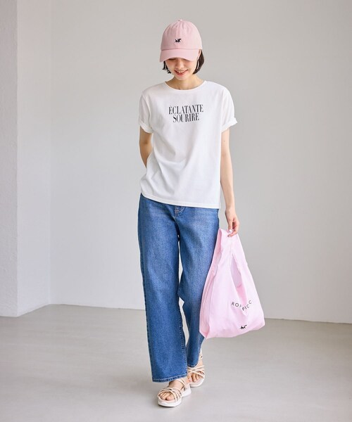 ROPE' PICNIC(ロペピクニック)の「コットンツイル刺繍キャップ/抗菌防臭(キャップ・レディース・キナリ/ネイビー/ピンク・F)」の14枚目の写真