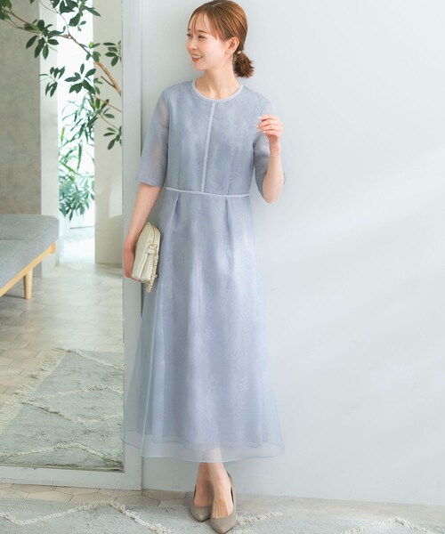 URBAN RESEARCH ROSSO（アーバンリサーチロッソ）の「kaene　シアーレースパイピングドレス（ワンピース・レディース・sax/bk・38）」の13枚目の写真