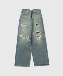 ADAM ET ROPE' | 【SUGARHILL/シュガーヒル】DAMAGED MODERN DENIM PANTS WIDE CUT(デニムパンツ)