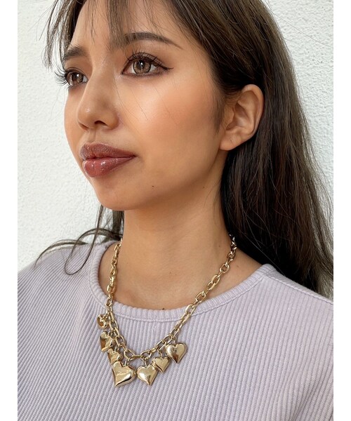 GYDA（ジェイダ）の「JEYSUS gyda Heart ネックレス（ネックレス・レディース・シルバー/ゴールド・F）」の2枚目の写真
