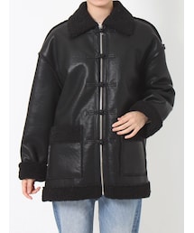 jouetie | フェイクムートンチャイナジャケット(ムートンコート)