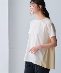 nissen | 異素材切替配色チュニック（UVカット）（marie claire SPORT）(チュニック)