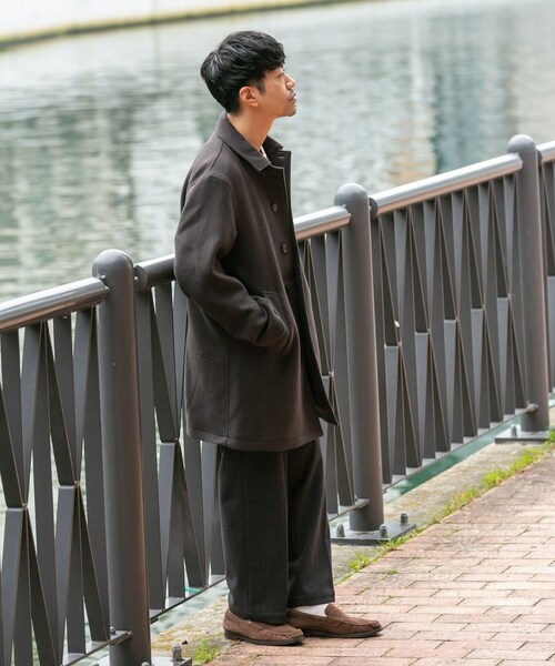 URBAN RESEARCH ROSSO(アーバンリサーチロッソ)の「『XLサイズあり』light meltonステンカラーコート(ステンカラーコート・メンズ・BLACK/NAVY/CHARCOAL/BROWN・M/L/XL)」の22枚目の写真