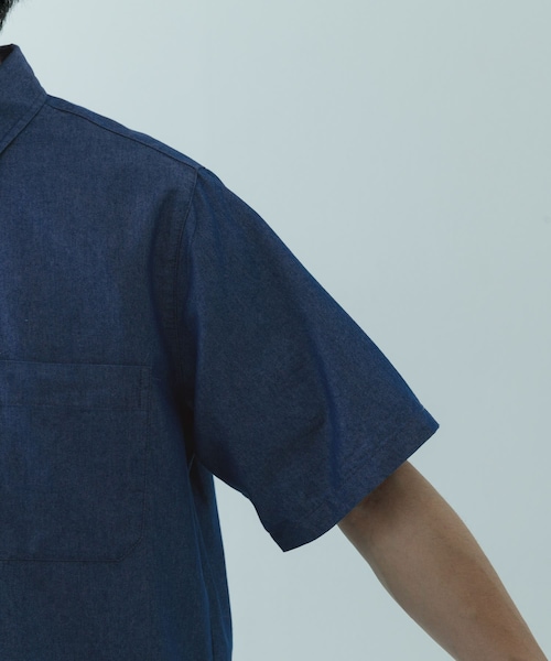 ITEMS URBANRESEARCH（アイテムズ アーバンリサーチ）の「TCインディゴレギュラーカラー半袖シャツ（シャツ/ブラウス・メンズ・NVY/BLU/L.BLUE・M/L）」の22枚目の写真