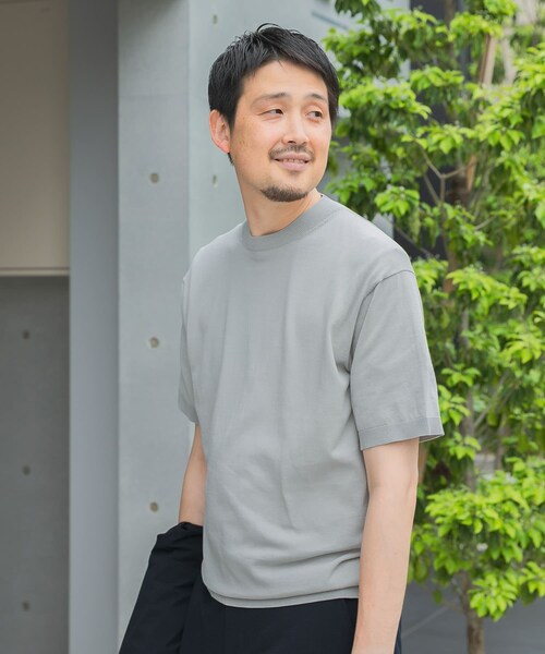 URBAN RESEARCH DOORS(アーバンリサーチドアーズ)の「LIFE STYLE TAILOR ハイゲージクルーネック半袖ニット(シャツ/ブラウス・メンズ・IVORY/NAVY/GREEN/BLUE GRAY・M/L)」の8枚目の写真