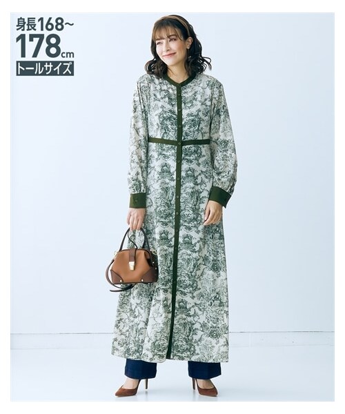 nissen（ニッセン）の「高身長 プリントマキシワンピース（トール