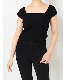 MURUA | バックオープンアシメニットタンク(タンクトップ)