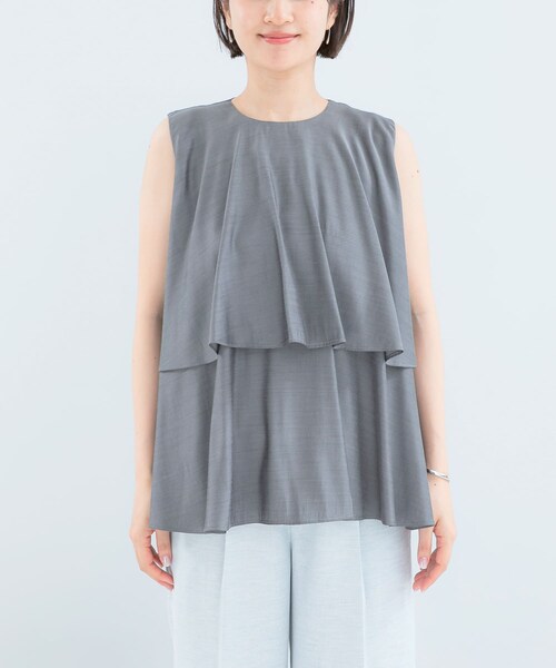 URBAN RESEARCH ROSSO（アーバンリサーチロッソ）の「レイヤードフレアブラウス（シャツ/ブラウス・レディース・CH.BLACK/BLUE/BABY PINK・Free）」の11枚目の写真