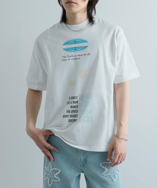 SENSE OF PLACE by URBAN RESEARCH（センスオブプレイスバイアーバンリサーチ）の「ロゴグラフィックTシャツ(5分袖) A（Tシャツ/カットソー・メンズ・WHITE/BLACK/ROYAL BLUE・M/L）」の7枚目の写真