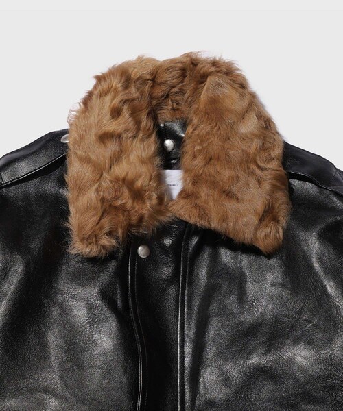 ADAM ET ROPE'（アダムエロペ）の「【SUGARHILL/シュガーヒル】SHRINK LEATHER G-1 JACKET（その他アウター・メンズ・ブラック・2/3）」の4枚目の写真