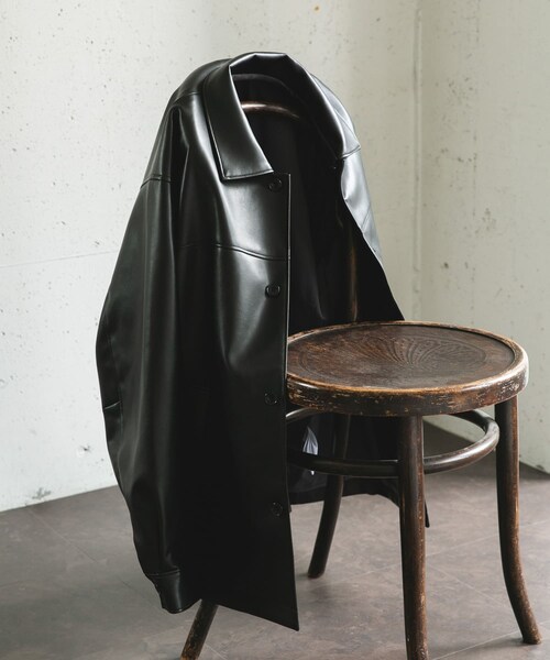 URBAN RESEARCH DOORS（アーバンリサーチドアーズ）の「FL カーコート（ライダースジャケット・メンズ・BLACK・M/L）」の2枚目の写真