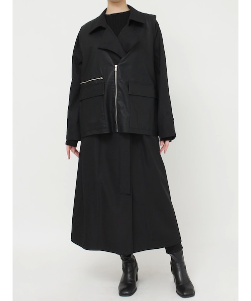 MURUA（ムルーア）の「ジレレイヤードトレンチコート【マルチウェイ】（トレンチコート・レディース・グレー/ブラック・F）」の3枚目の写真