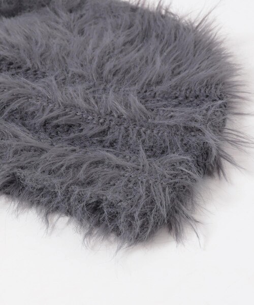 KBF（ケイビーエフ）の「ラインデザインシャギーニットビーニー（ニットキャップ/ビーニー・レディース・IVORY/BROWN/CHARCOAL・One）」の16枚目の写真