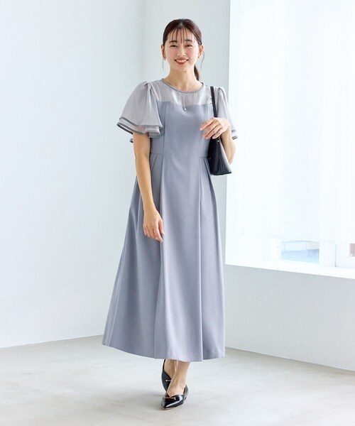 ROPE' PICNIC(ロペピクニック)の「【Mon E’toile/モンエトワール】フレア袖ビスチェデザインワンピース(ドレス・レディース・ブラック/グリーン/サックス・M/S)」の17枚目の写真