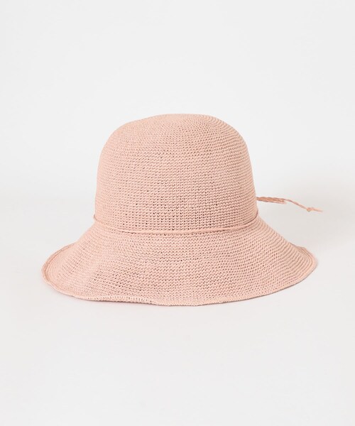 RODE SKO（ロデスコ）の「ペーパーコマ編みハット（ハット・レディース・NATURAL/L.PINK/BROWN・one）」の21枚目の写真