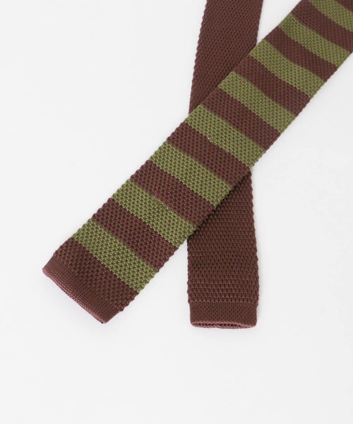 SENSE OF PLACE by URBAN RESEARCH（センスオブプレイスバイアーバンリサーチ）の「ボーダーニットタイ（ネクタイ・メンズ・BLK×IVO/GRN×BRN・one）」の12枚目の写真