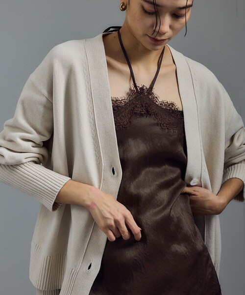 ADAM ET ROPE'(アダムエロペ)の「リバーレース2WAYキャミソール(キャミソール・レディース・ブラウン/ブラック・F)」の12枚目の写真