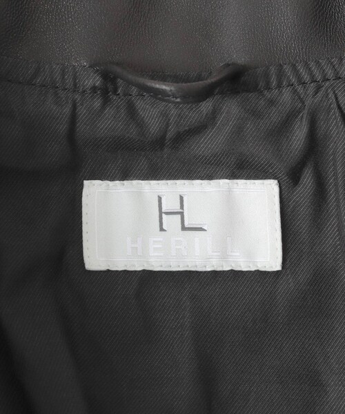 URBAN RESEARCH（アーバンリサーチ）の「HERILL　Lambnaked Jacket（ライダースジャケット・メンズ・Black・1/2）」の14枚目の写真