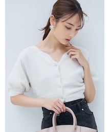 MERCURYDUO | 2WAYキーネックミニシャギーコンパクトカーディガン(カーディガン/ボレロ)