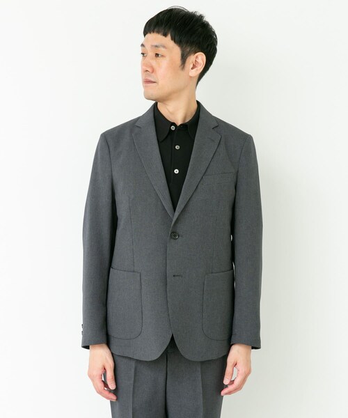 URBAN RESEARCH DOORS(アーバンリサーチドアーズ)の「LIFE STYLE TAILOR リネンライク千鳥柄コンフォータブルジャケット(テーラードジャケット・メンズ・GRAY/BROWN・S/M/L/XL)」の14枚目の写真
