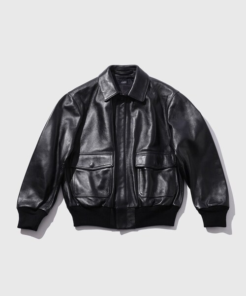 ADAM ET ROPE'(アダムエロペ)の「【LOEFF/ロエフ】LFU LAMB LT FLHT JK(ライダースジャケット・メンズ・ブラック・0/1/2)」の4枚目の写真