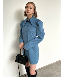 EMODA | ビッグカラーシャツワンピース(ワンピース)