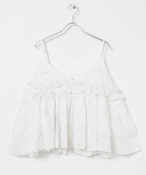 crinkle crinkle crinkle 3D embroidery camisole 【公式通販】