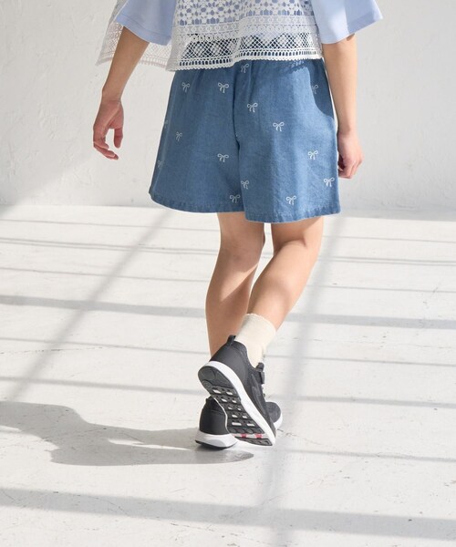 ROPE' PICNIC（ロペピクニック）の「【KIDS/キッズ】リボン柄デニムピンタックパンツ（デニムパンツ・キッズ・ブラック系/サックス・L/M/S）」の16枚目の写真