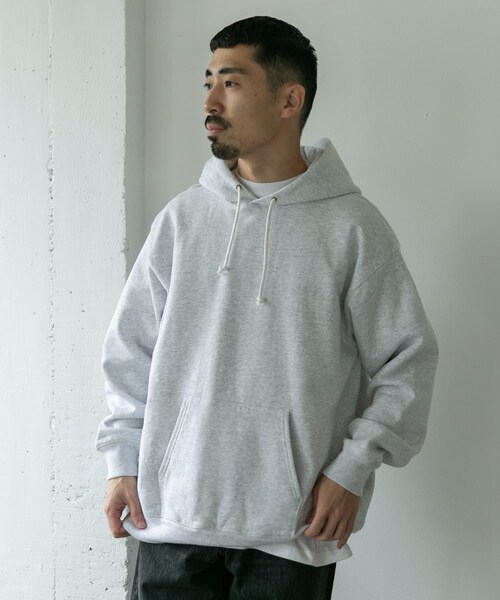URBAN RESEARCH DOORS(アーバンリサーチドアーズ)の「裏起毛プルオーバーフーディー(パーカー・メンズ・ASH GRAY/TOP CCL・M/L)」の20枚目の写真