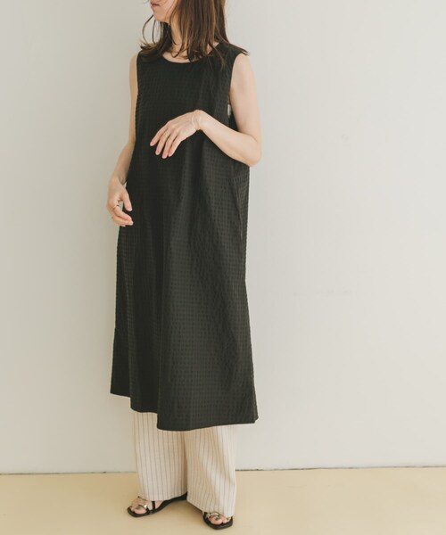 ITEMS URBANRESEARCH（アイテムズ アーバンリサーチ）の「サッカーノースリーブワンピース（ワンピース・レディース・CHK/BLK/BRN・FREE）」の10枚目の写真