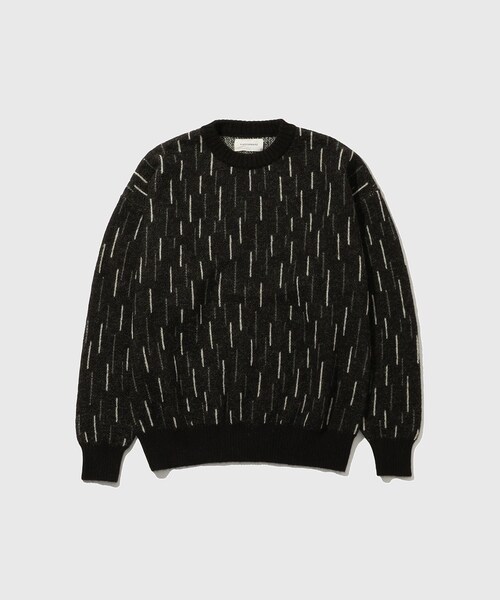 ADAM ET ROPE'(アダムエロペ)の「【MARKAWARE/マーカウェア】RAIN DROP PATTERN JUMPER(ニット/セーター・メンズ・ブラック・2/3)」の1枚目の写真