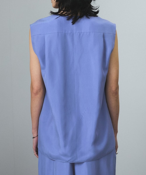 ADAM ET ROPE'（アダムエロペ）の「[25SS]GENTLE SILKジレ【セットアップ対応】（ベスト・レディース・ブラック/ベージュ/ブルー・F）」の19枚目の写真