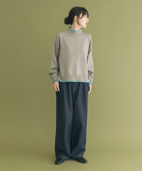 ITEMS URBANRESEARCH（アイテムズ アーバンリサーチ）の「『洗濯可/静電気防止』ハイショクハイネックニット（ニット/セーター・レディース・OFF/GRY/L.GRY/S.BLU/MOC/NVY・Free）」の16枚目の写真
